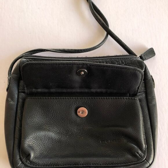 FOSSIL Black Leather Mini Shoulder Bag - Picture 7 of 13